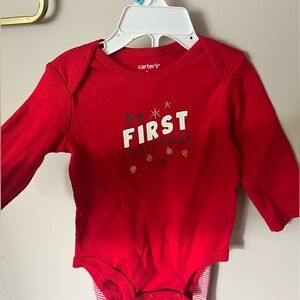 Carters baby first Christmas outfit